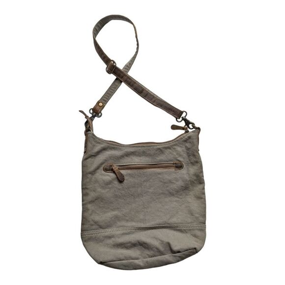 MYRA Blue Chip Recycled Military Tent Shoulder Bag - Picture 4 of 15